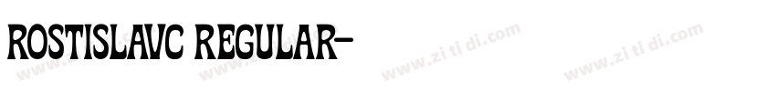 RostislavC Regular字体转换